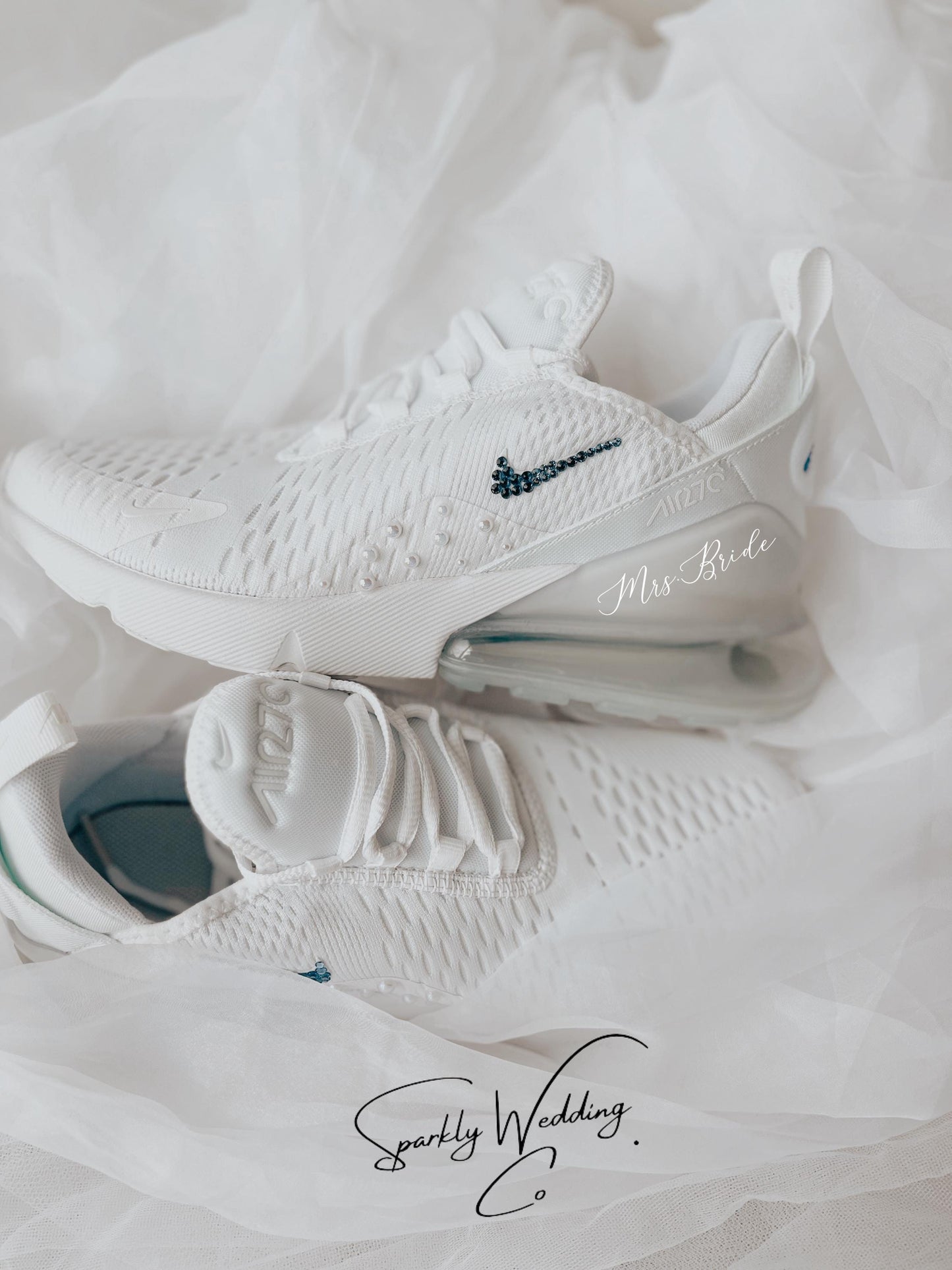 Air Max 270 Bridal Sneakers – Personalized “Something Blue” Wedding Shoes