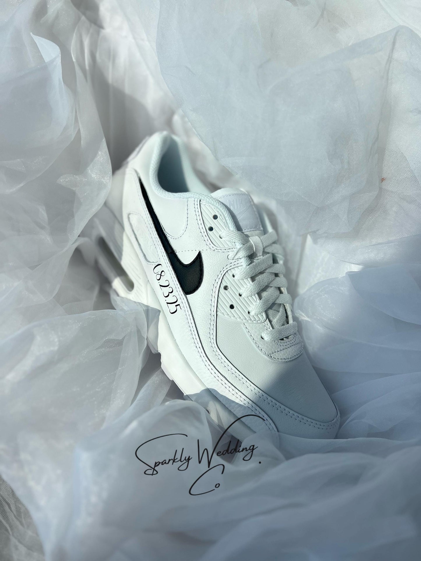 Custom Groom Wedding Sneakers – Nike Air Max 90 Personalized Shoes