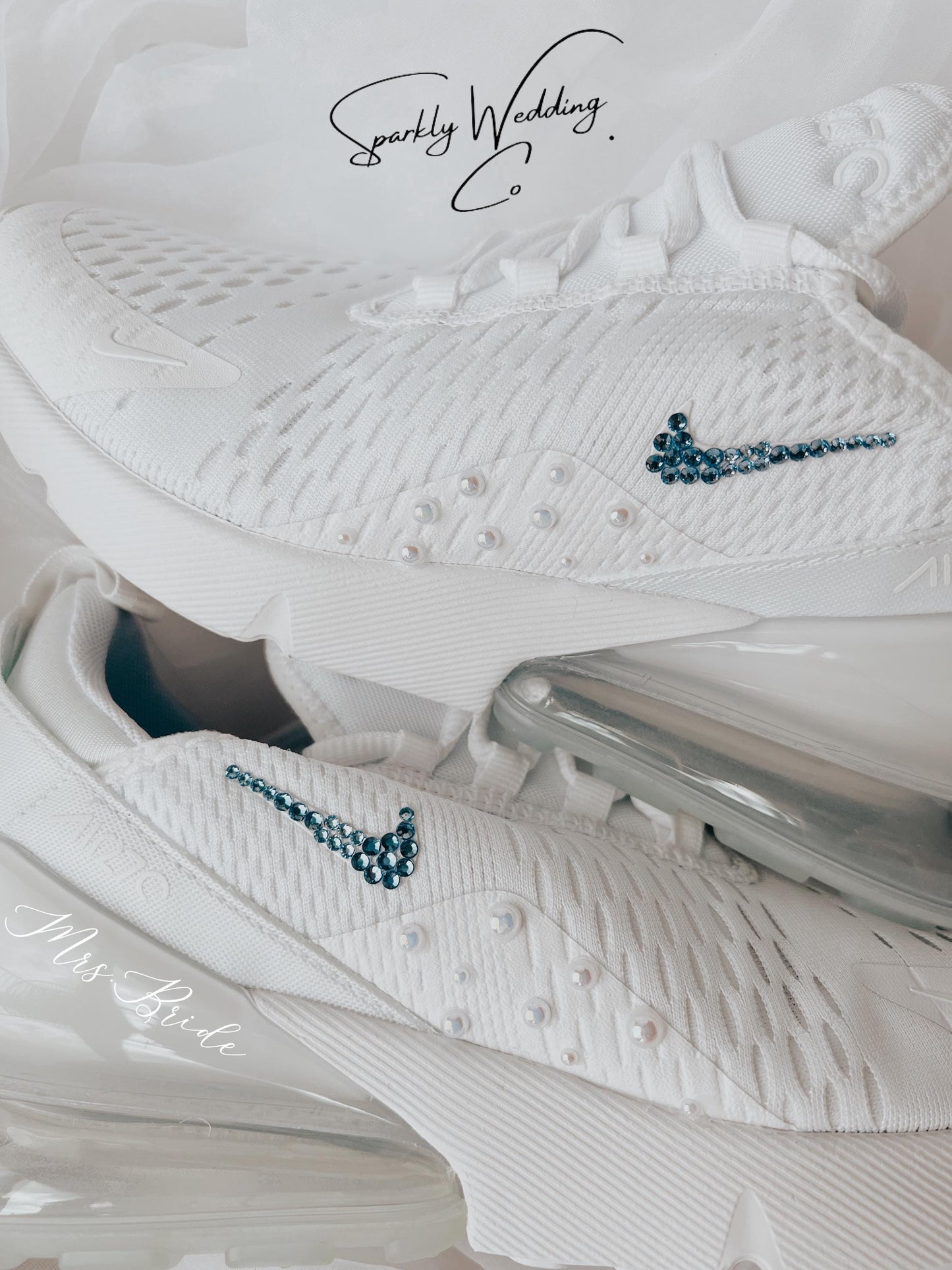 Air Max 270 Bridal Sneakers – Personalized “Something Blue” Wedding Shoes