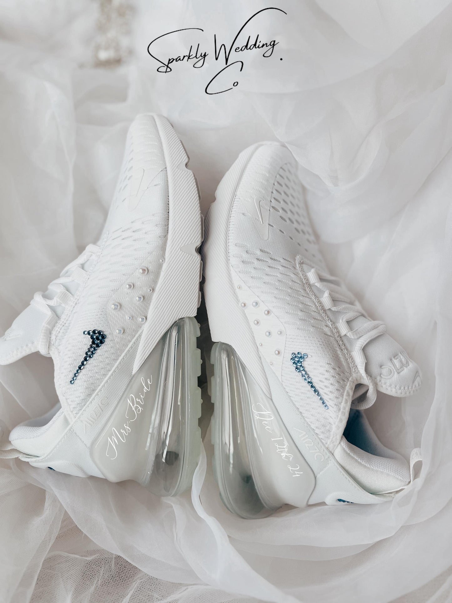 Air Max 270 Bridal Sneakers – Personalized “Something Blue” Wedding Shoes