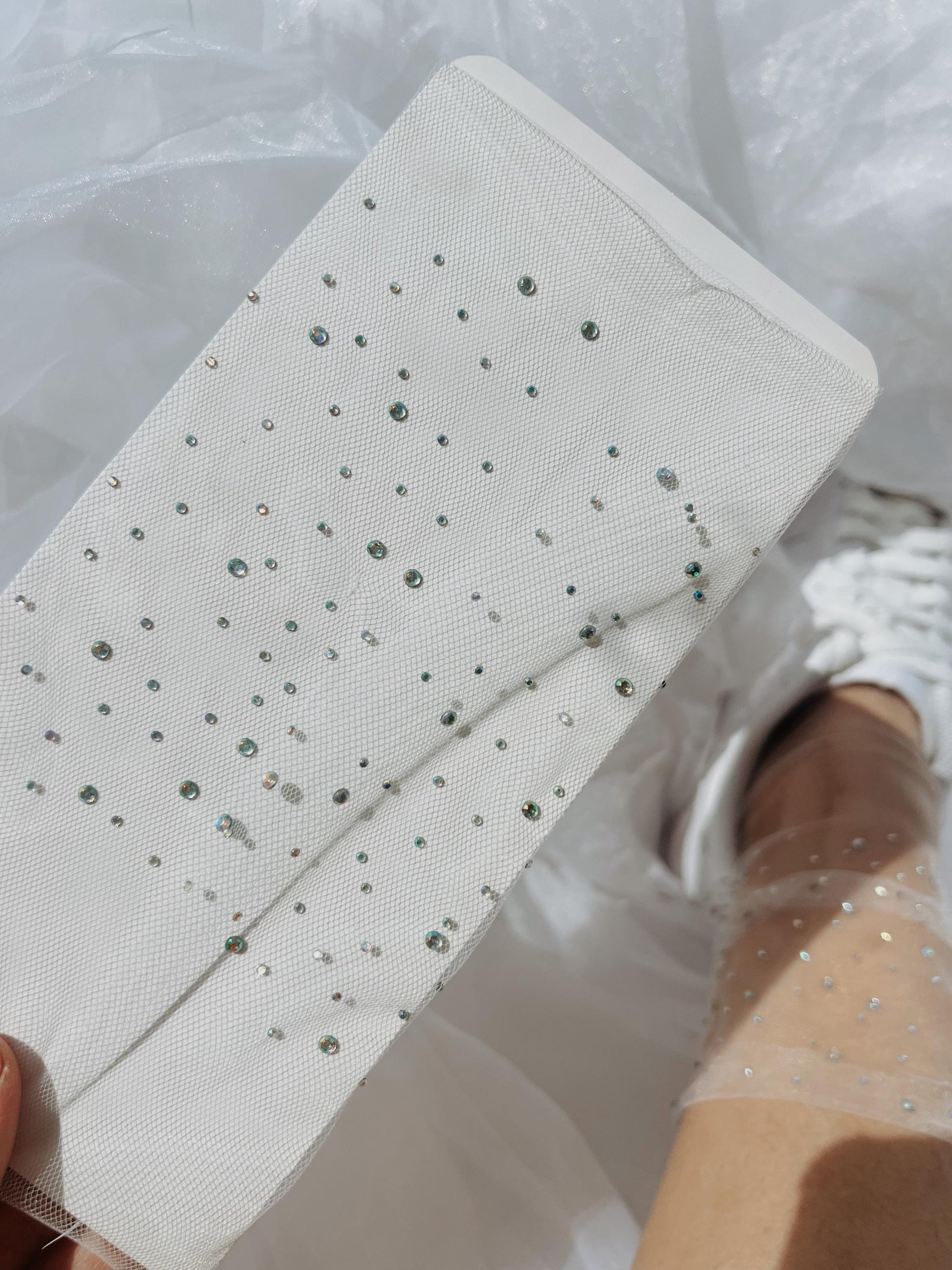 crystal embellished bridal accessories, personalized crystals wedding socks for bride