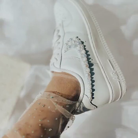 crystal embellished bridal accessories, personalized crystals wedding socks for bride